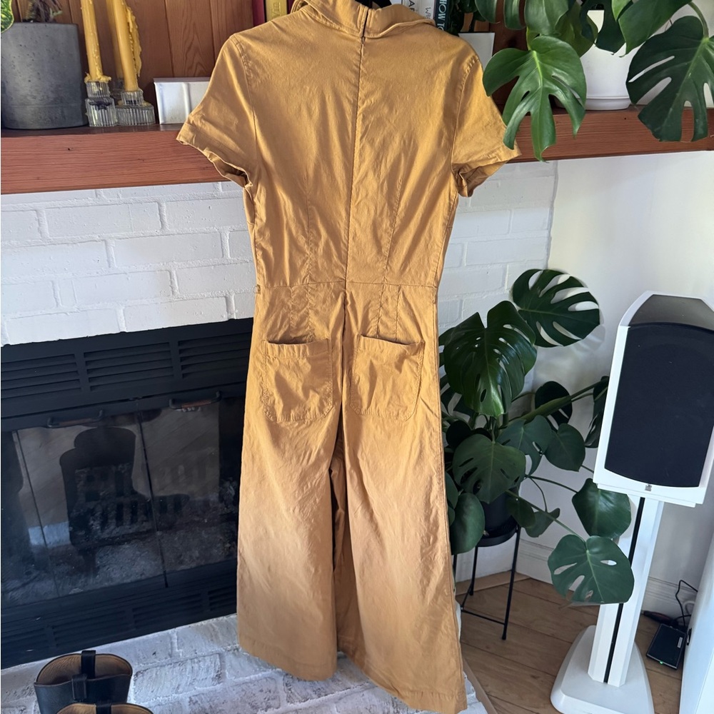 Maeve Wide-Leg Jumpsuit in Mustard - Picture 6 of 6